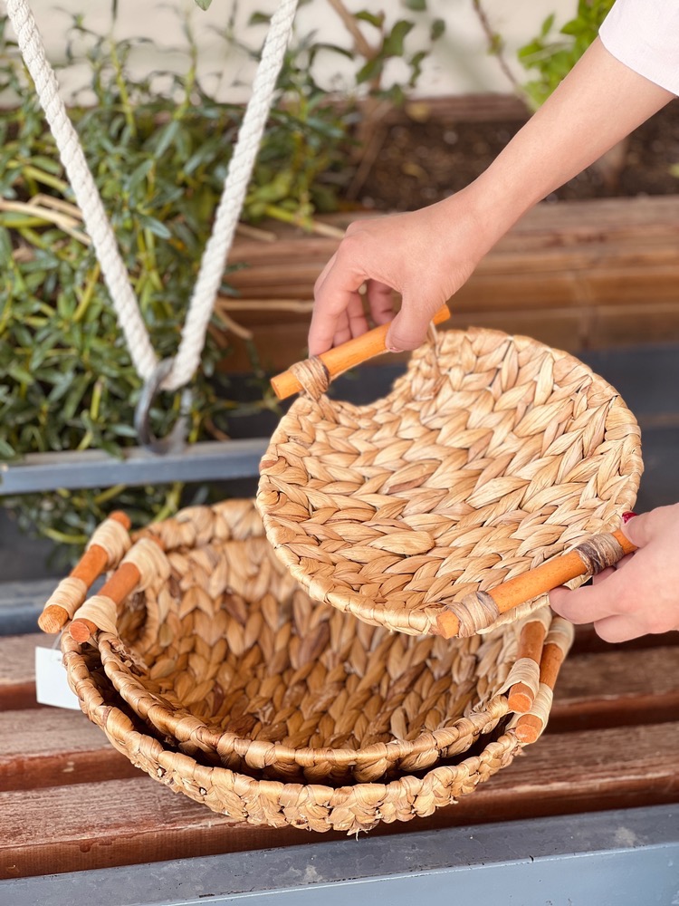 سبد حصیری گرد کوچک(5891)