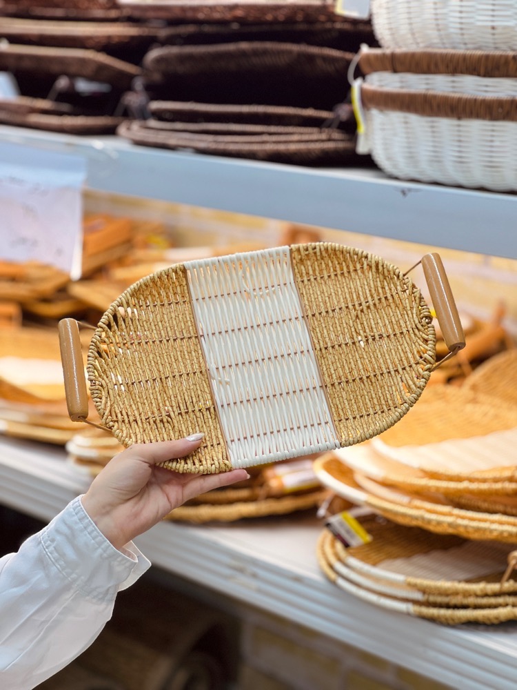 سینی طرح حصیر بیضی سایز کوچک(5678)