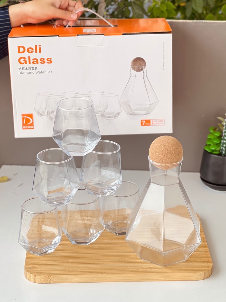 پک ۷ تیکه پارچ ولیوان شش ضلعی(5901)