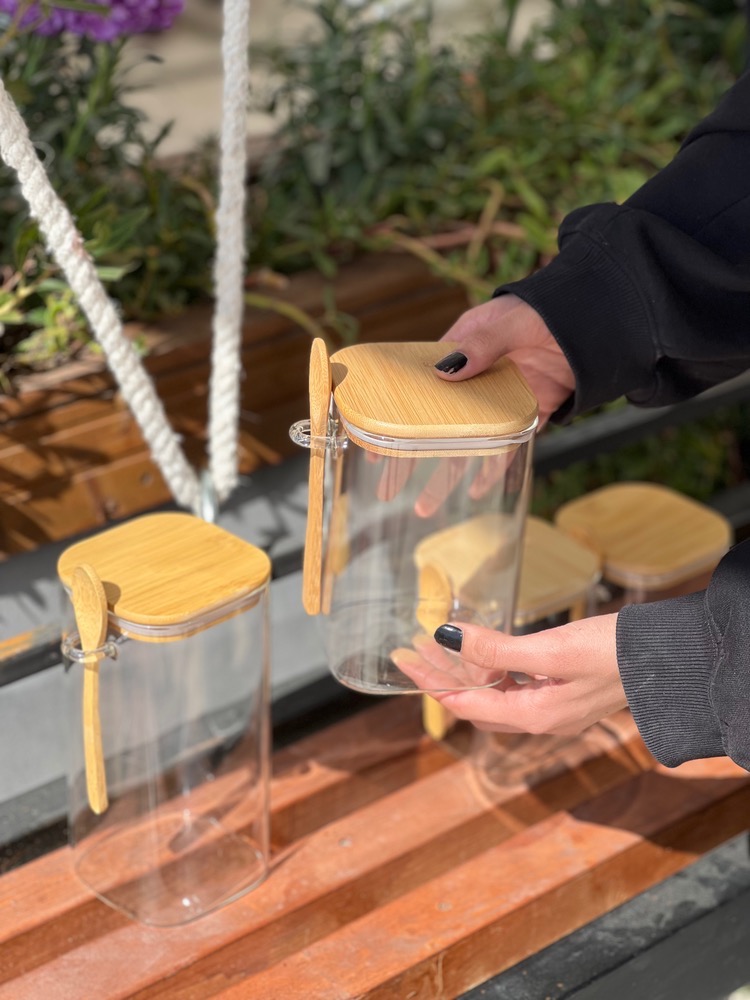 بانکه پیرکس درب بامبو سایز دو(5451)