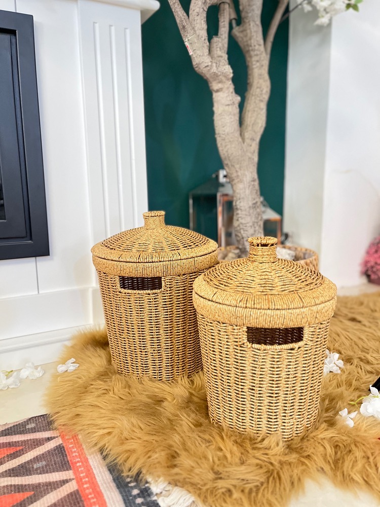 سبد حصیری در دار سایز بزرگ(5685)