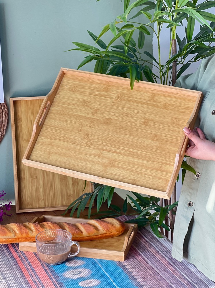 سینی بامبو مستطیل سایز بزرگ(7158)