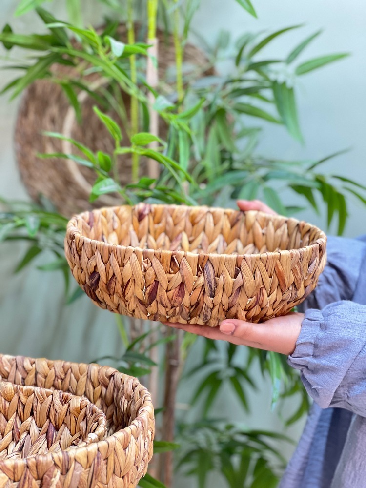 سبد حصیری بیضی سایزمتوسط(7235)