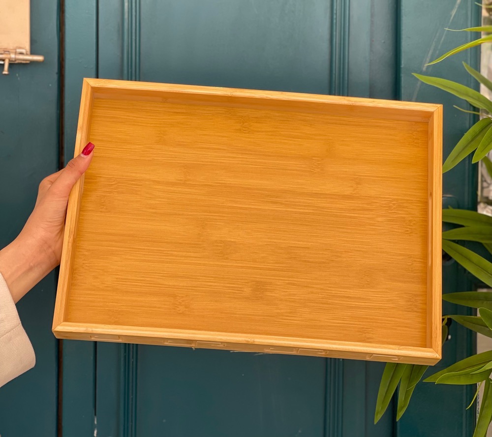 سینی نقش دار بامبو سایز متوسط(7343)