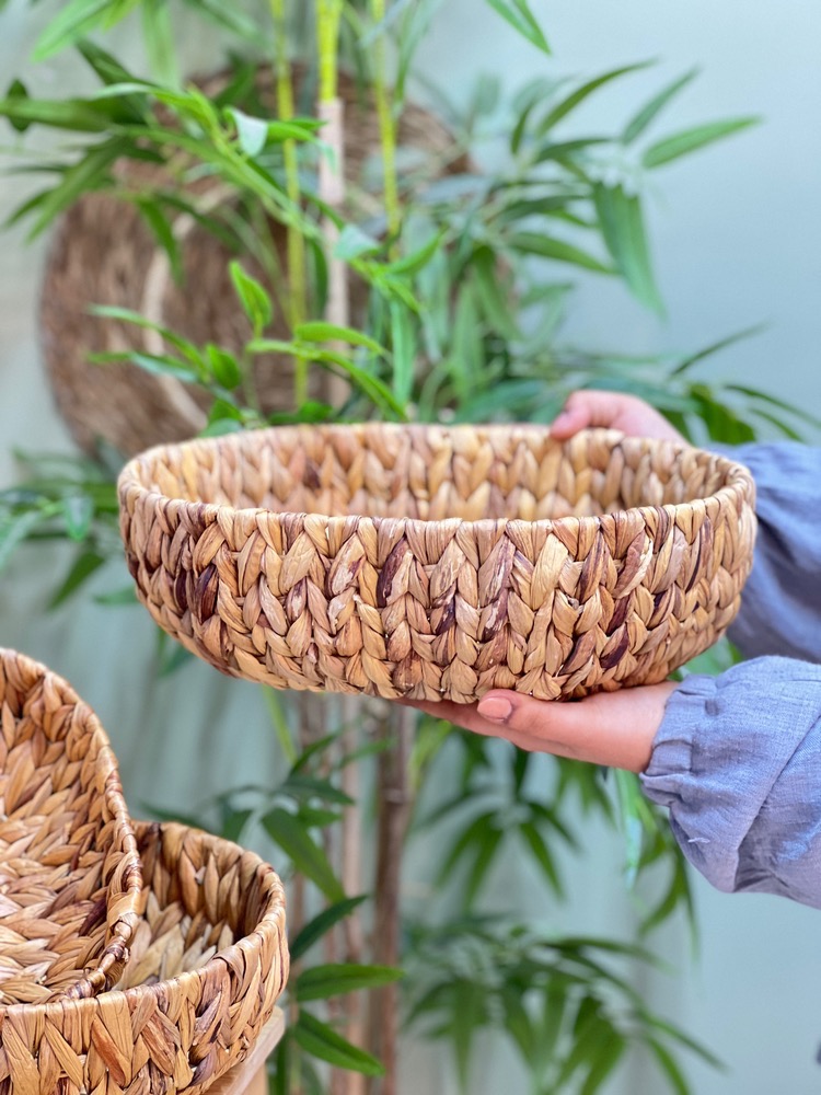 سبد حصیری بیضی سایز بزرگ(7234)