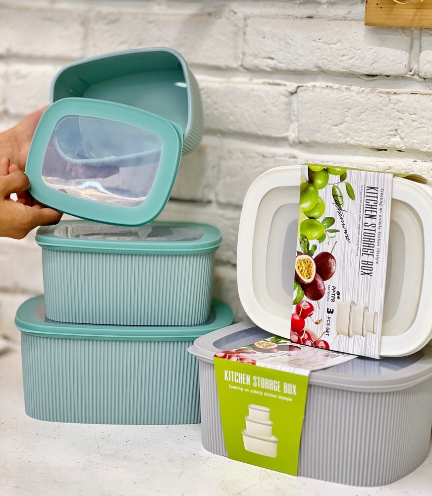 پک ظروف سه تیکه درب دار(5911)