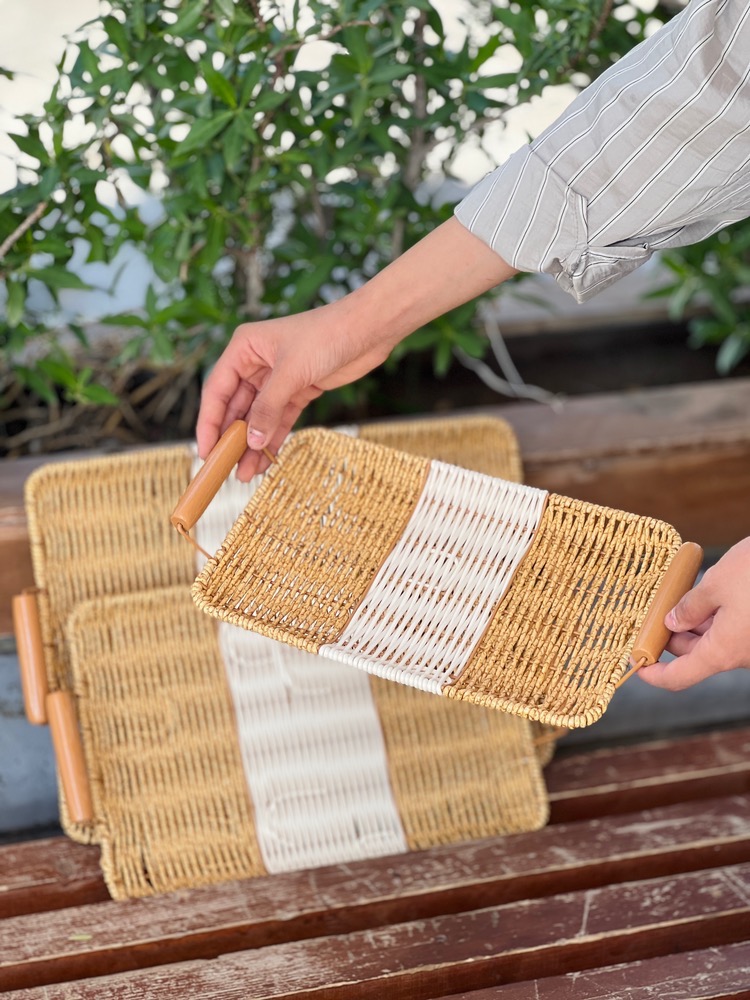 سینی دورنگ مستطیل کوچک(5696)