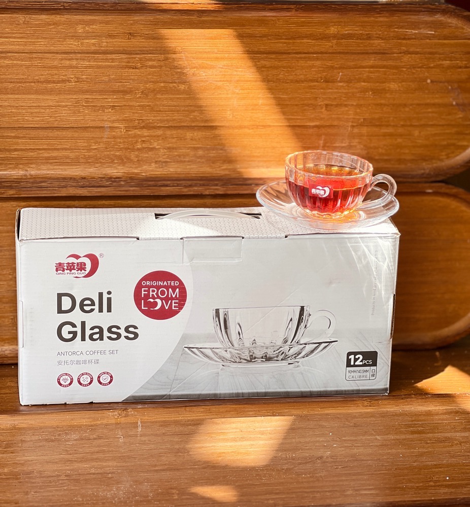 پک ۱۲ تیکه فنجون نعلبکی صدفی (8588)