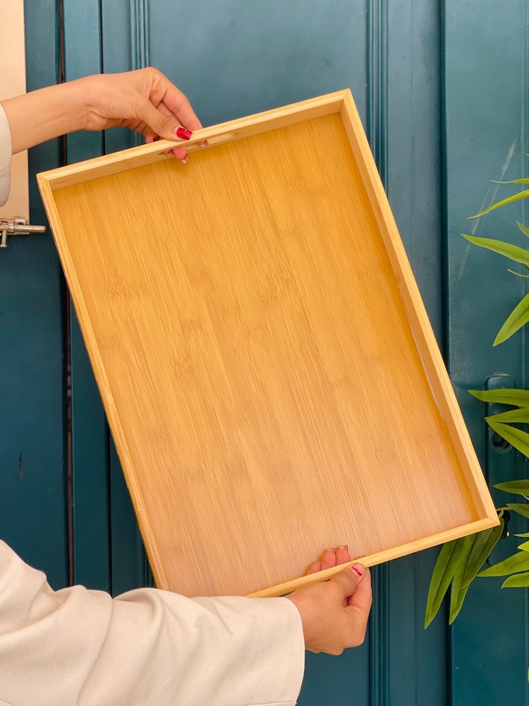 سینی نقش دار بامبو سایز بزرگ(7342)