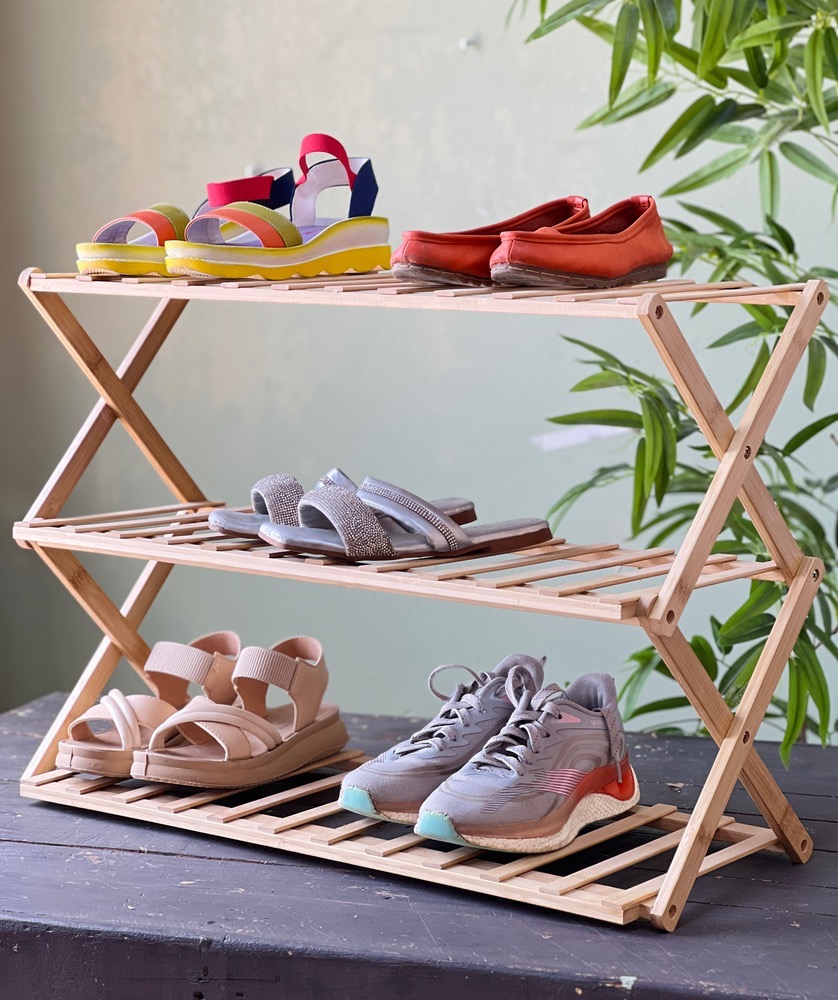 جا کفشی تاشو بامبو(7238)