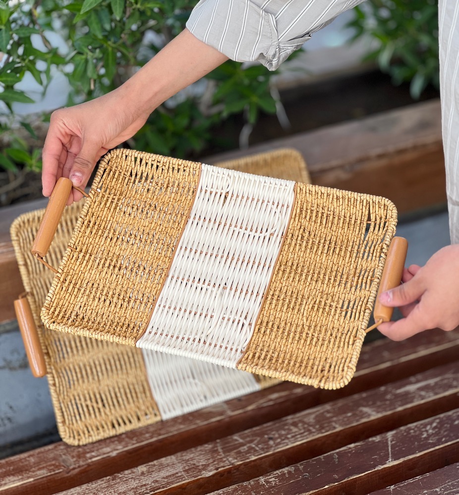 سینی دورنگ مستطیل سایز متوسط(5697)