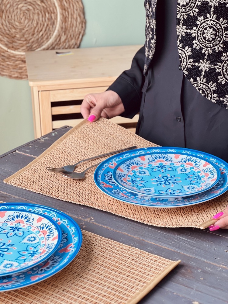 زیر بشقابی حصیر بافت(7213)