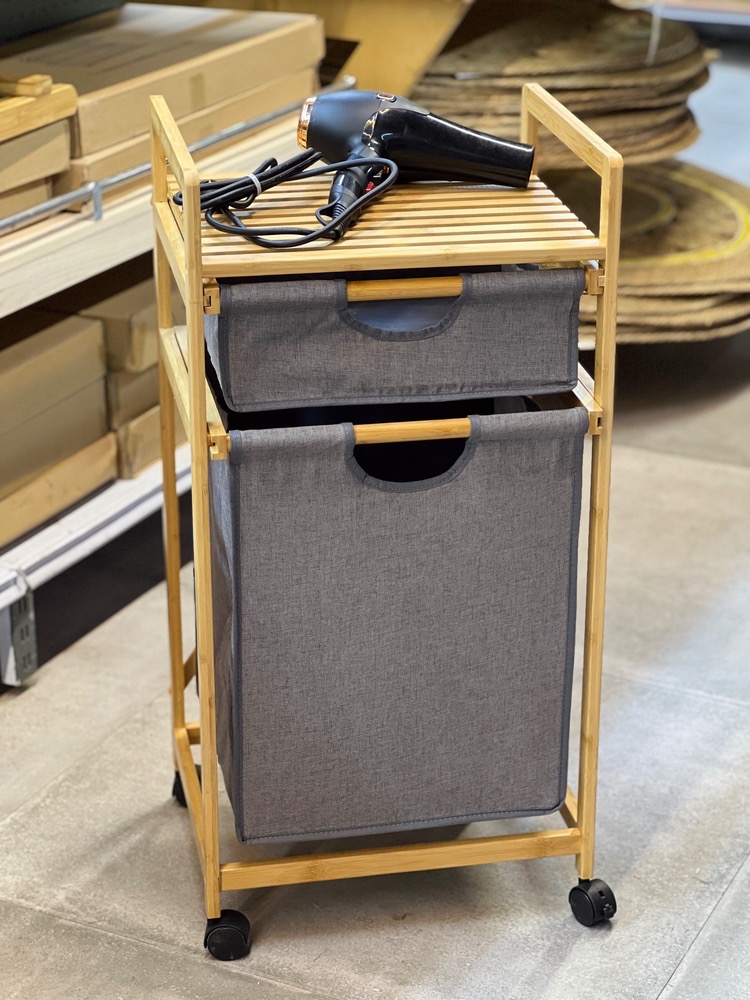 لاندری بامبو دو قسمتی  چرخ دار  (7261)