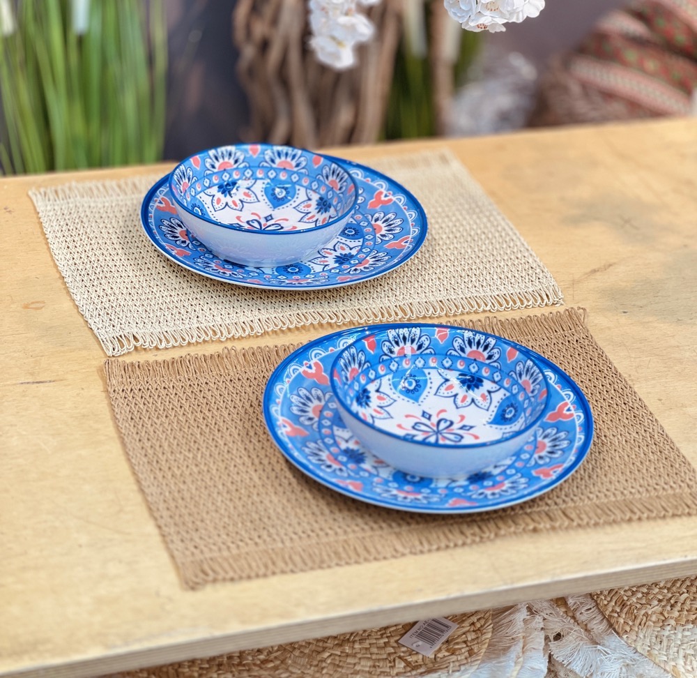 زیر بشقابی مستطیل حصیری(5748)