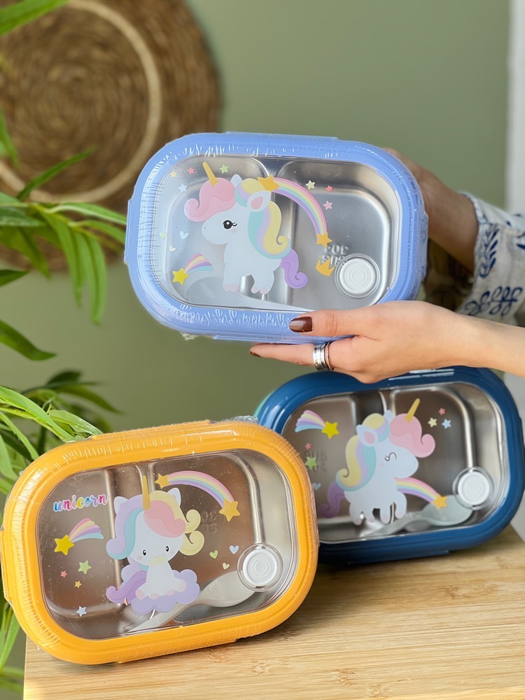 لانچ باکس استیل یونیکورن(7240)