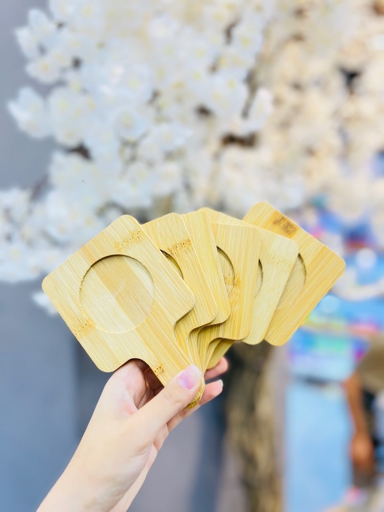 پک6عددی زیر لیوانی بامبو  دسته دار (5480)