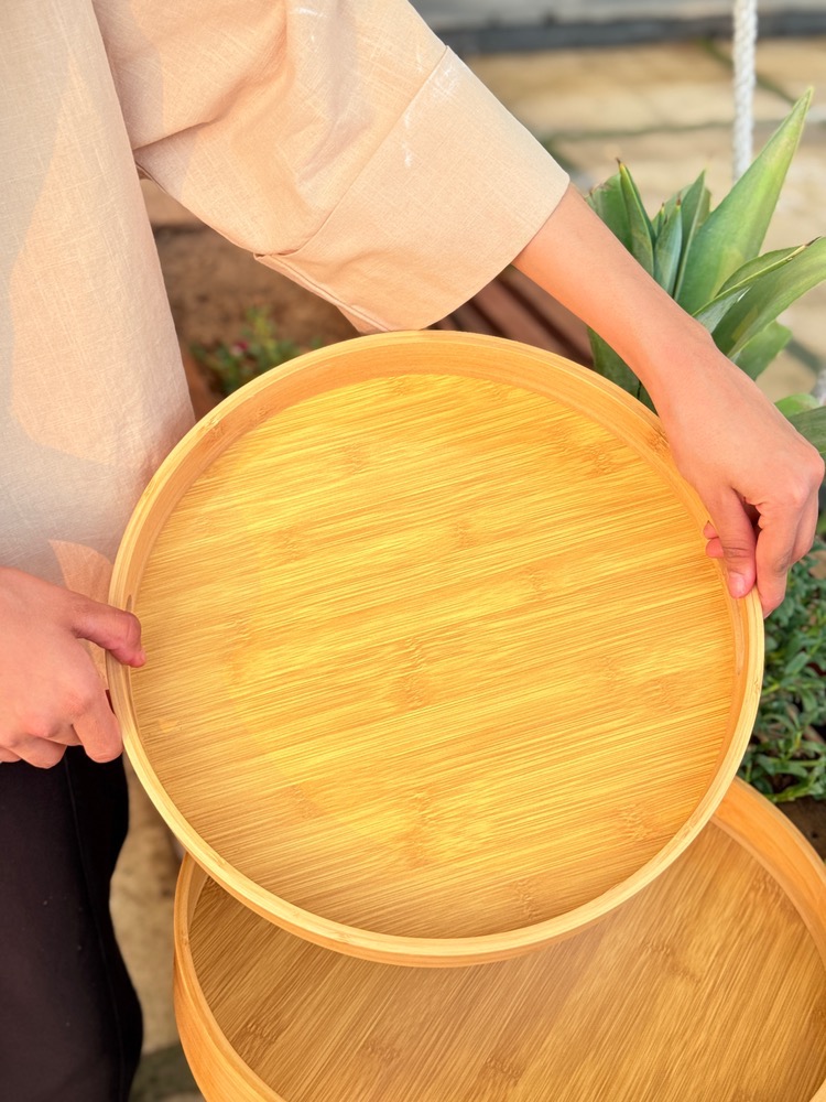 سینی بامبو گرد سایز بزرگ(7514)