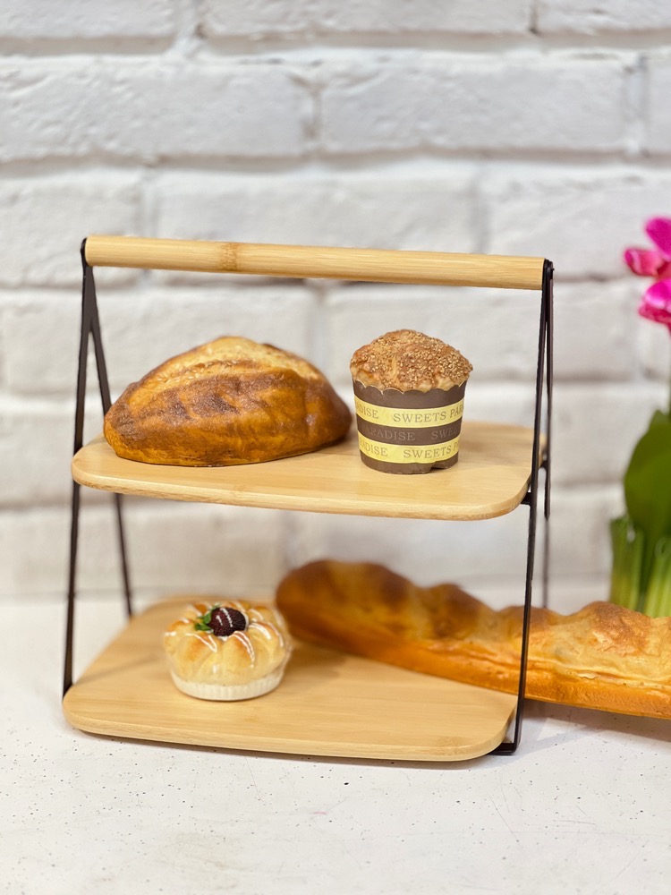 استند دوطبقه بامبو (7557)