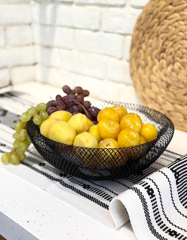 سبدمیوه دوجداره فلزی  مشکی(7511)