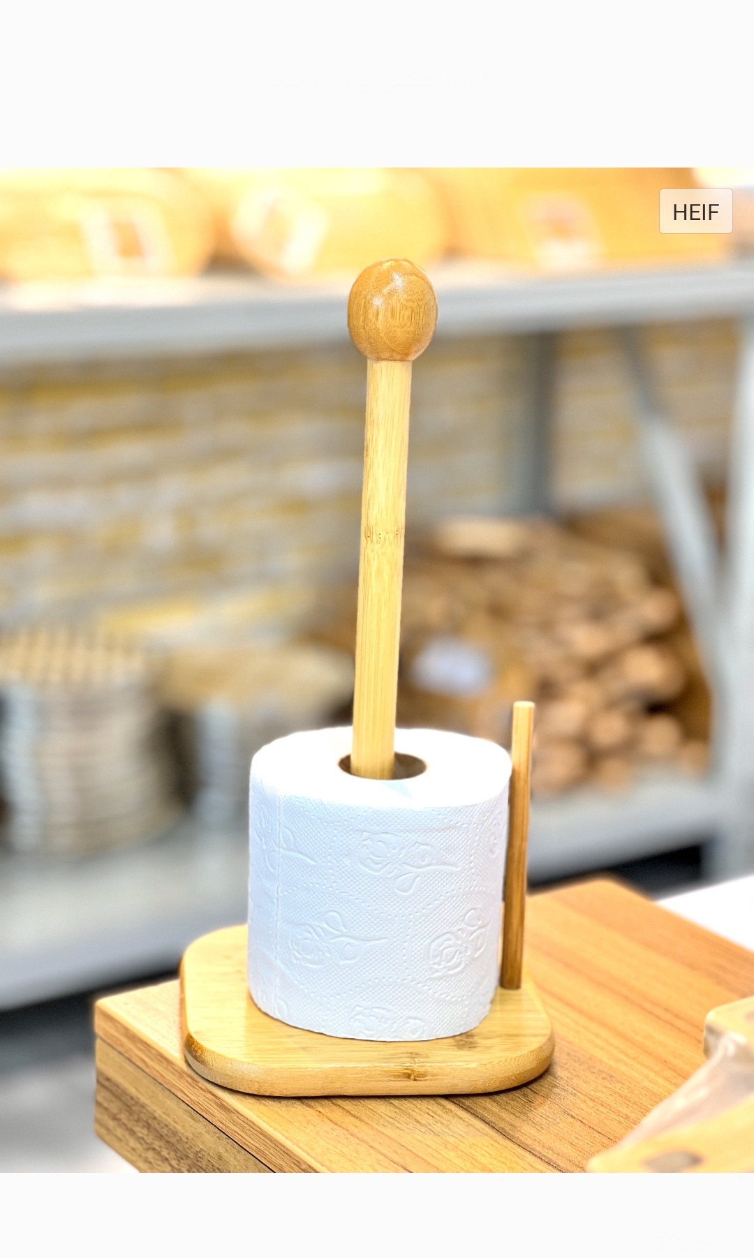 جای دستمال رولی بامبو مدل مربع(5397)