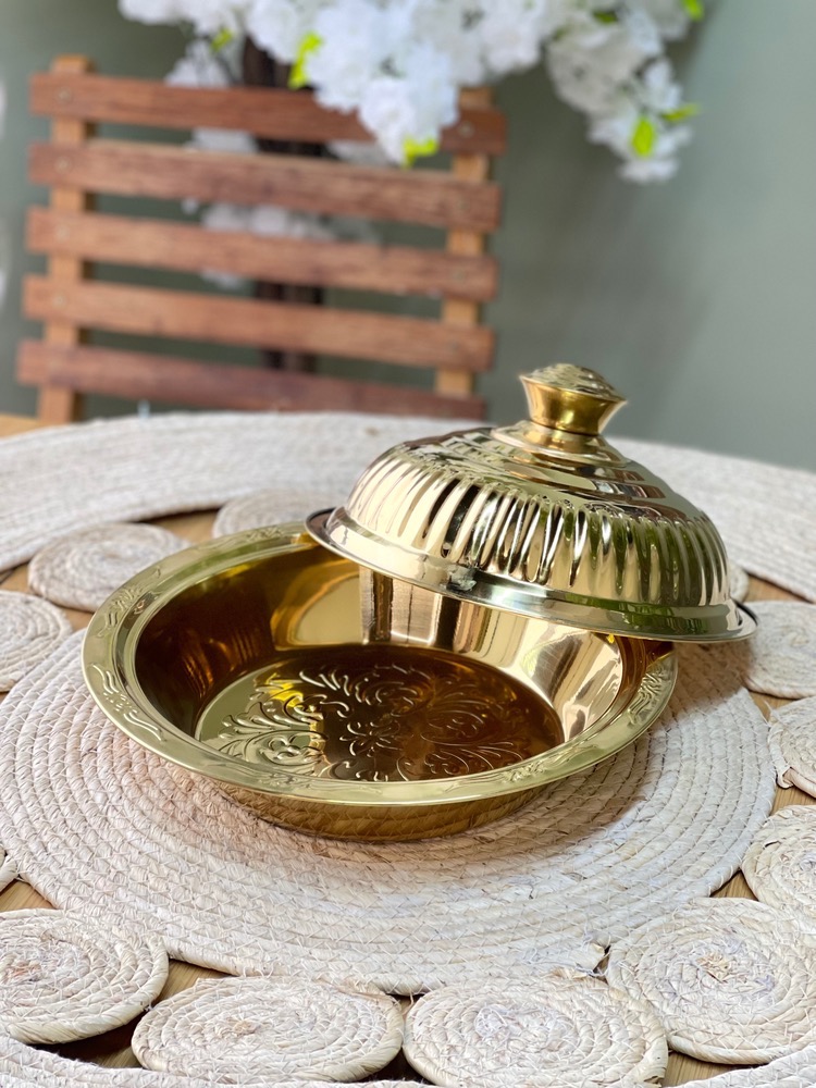 ظرف مغربی طلایی سایز کوچک(7096)