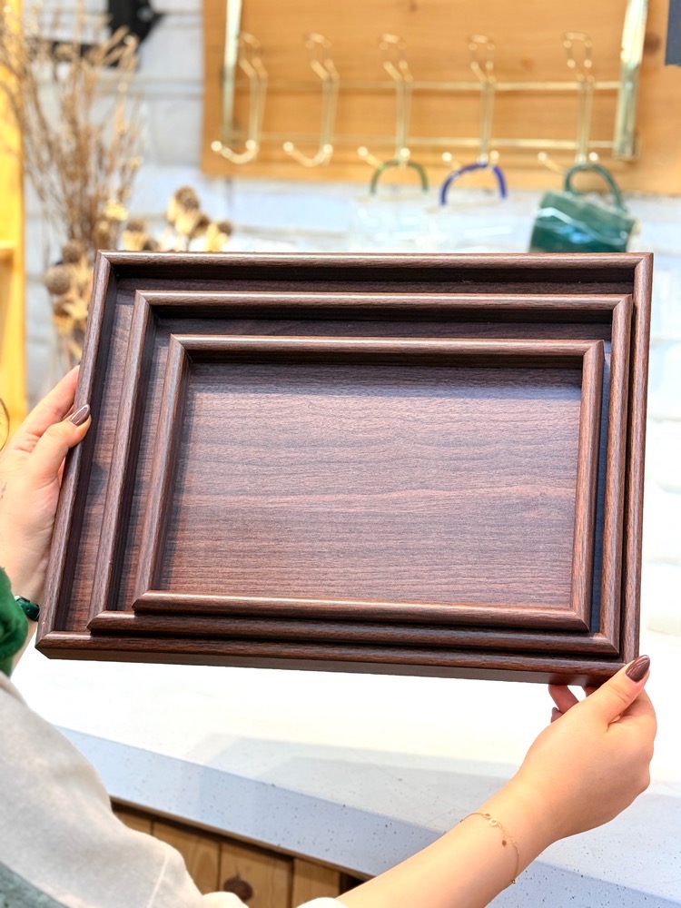 پک3عددی سینی چوبی(7364)