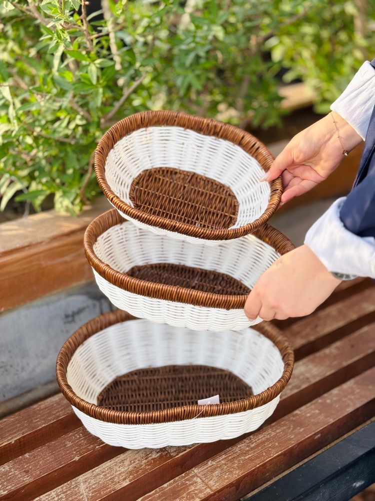 سبد طرح حصیری سایز کوچک(5622)