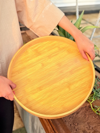 سینی بامبو گرد خیلی بزرگ(7515)