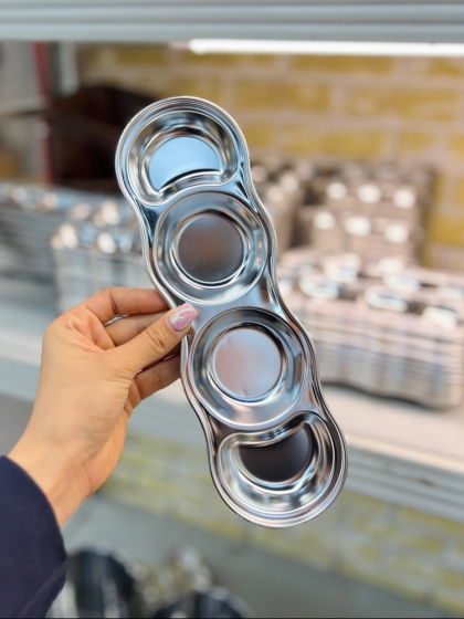 ظرف سرو استیل 'گرد 4تایی (7120)