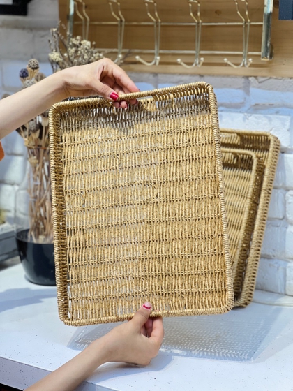 سبد طرح حصیری سایز بزرگ(7301)