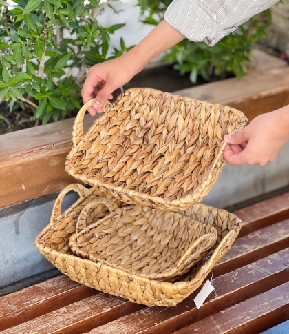 سبد حصیری گود سایز متوسط(5700)