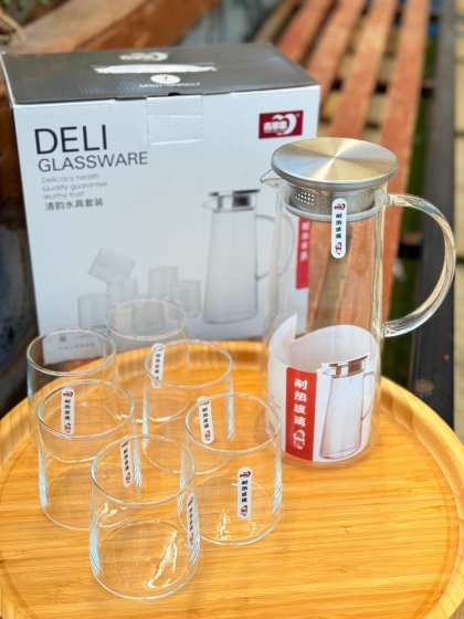 ست پارچ و لیوان پیرکس ساده(7492)