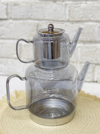 ست کتری وقوری پیرکس دودی(5736)