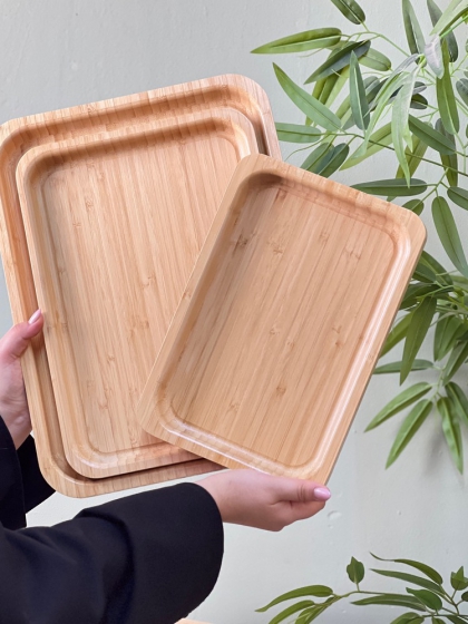 سینی بامبو مستطیل سایز کوچک (7406)