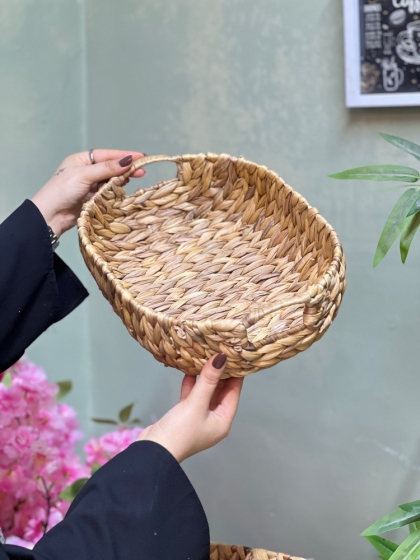 سبد حصیری دسته دار بزرگ (7328)