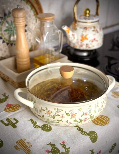 قابلمه تک لعابی طرح دار(7525)