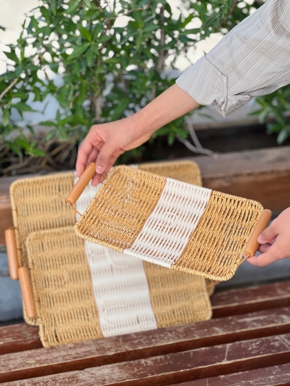 سینی دورنگ مستطیل کوچک(5696)