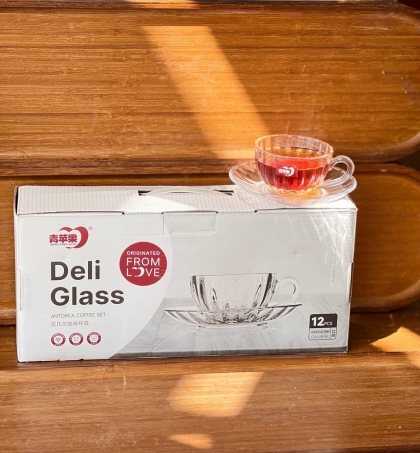 پک ۱۲ تیکه فنجون نعلبکی صدفی (8588)