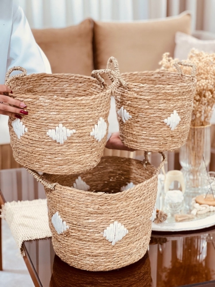 سبد حصیری سنتی سایزبزرگ(5597)