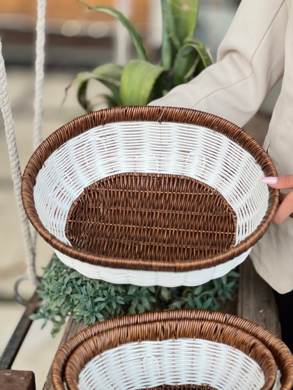 سبد طرح حصیر سایز بزرگ(5620)