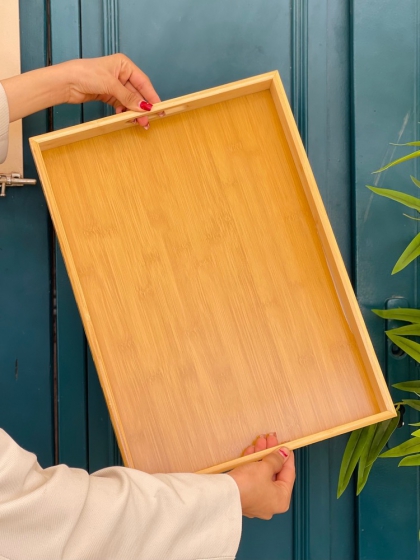 سینی نقش دار بامبو سایز بزرگ(7342)