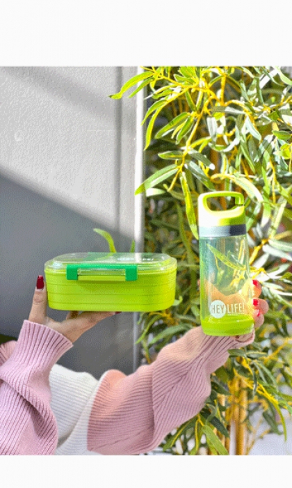 پک ظرف غذاوقمقمه شفاف(5401)