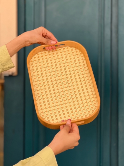 سینی کف توری بیضی سایز کوچک(7411)