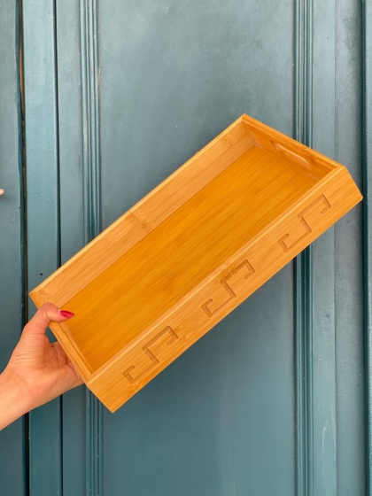 سینی نقش دار بامبو سایز کوچک(7344)