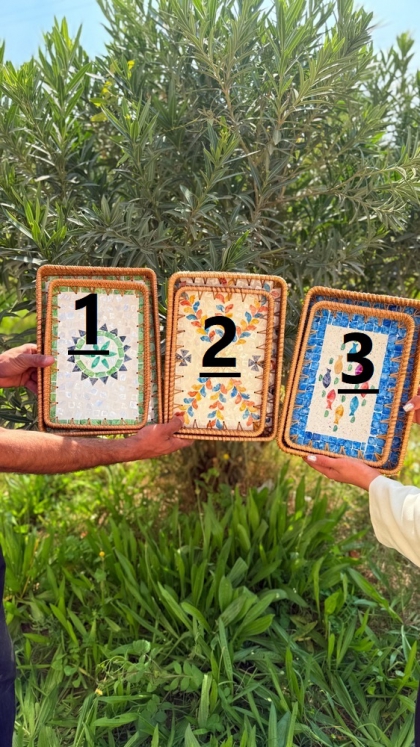 ست دوتیکه سینی کف صدفی(7137)