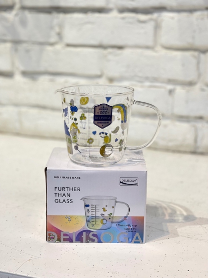 پارچ اندازه گیری بزرگ پیرکس طرح دار(7482)