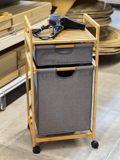 لاندری بامبو دو قسمتی  چرخ دار  (7261)