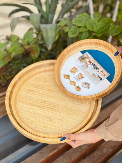 ست سینی بامبو گرد(5926)