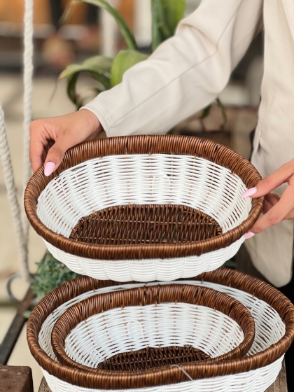 سبد طرح حصیری سایز متوسط(5621)