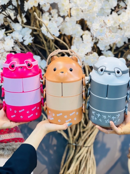 لانچ باکس خرسی سه طبقه(5539)